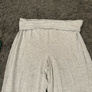 Grey fold over flare leggings size medium